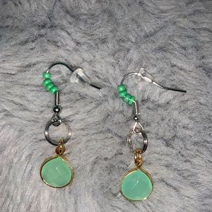 Handcrafted Light Green Earrings